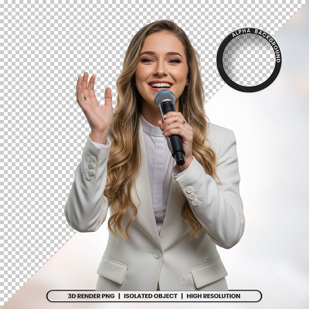 Personagem Pastora de Igreja Para Composição PSD