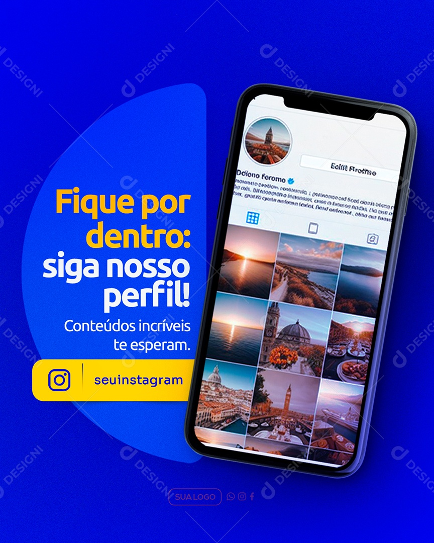 Siga Nosso Instagram Social Media PSD Editável