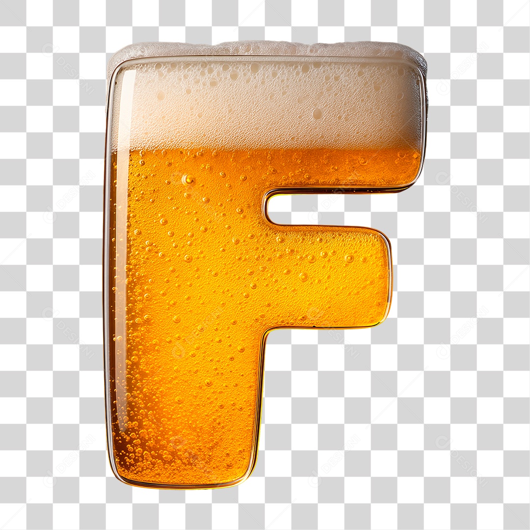 Letra F Preenchido de Bebida PNG Transparente