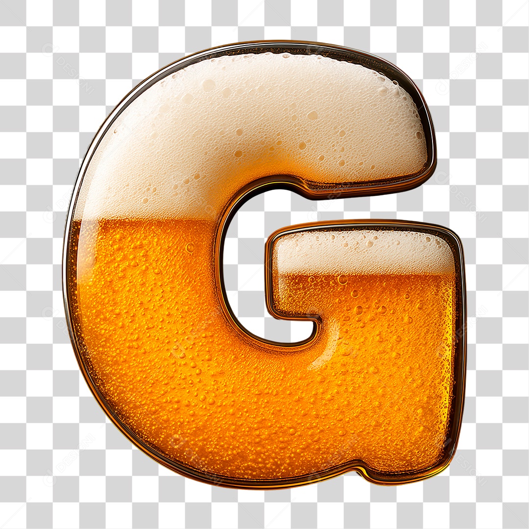 Letra G Preenchido de Bebida PNG Transparente