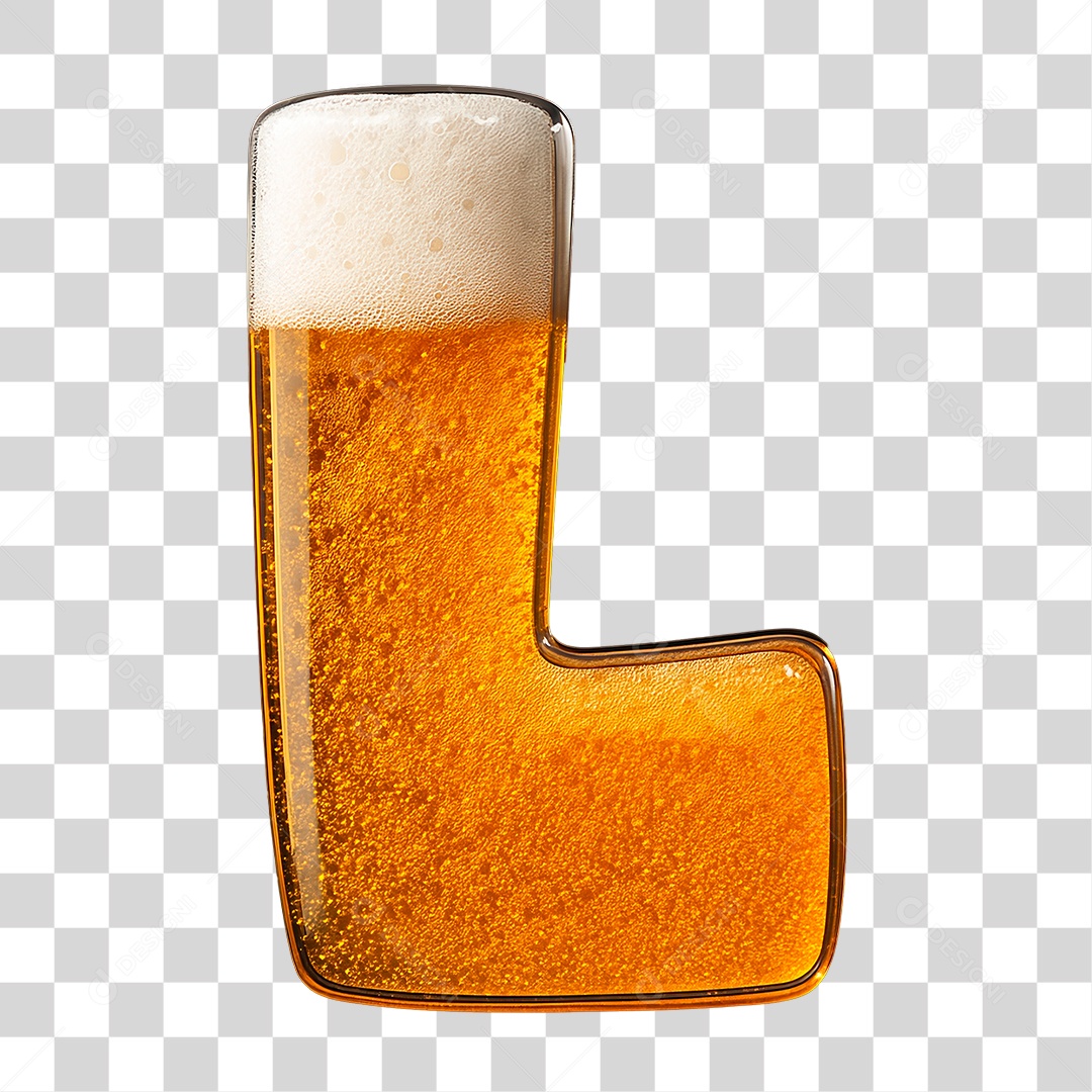 Letra L Preenchido de Bebida PNG Transparente