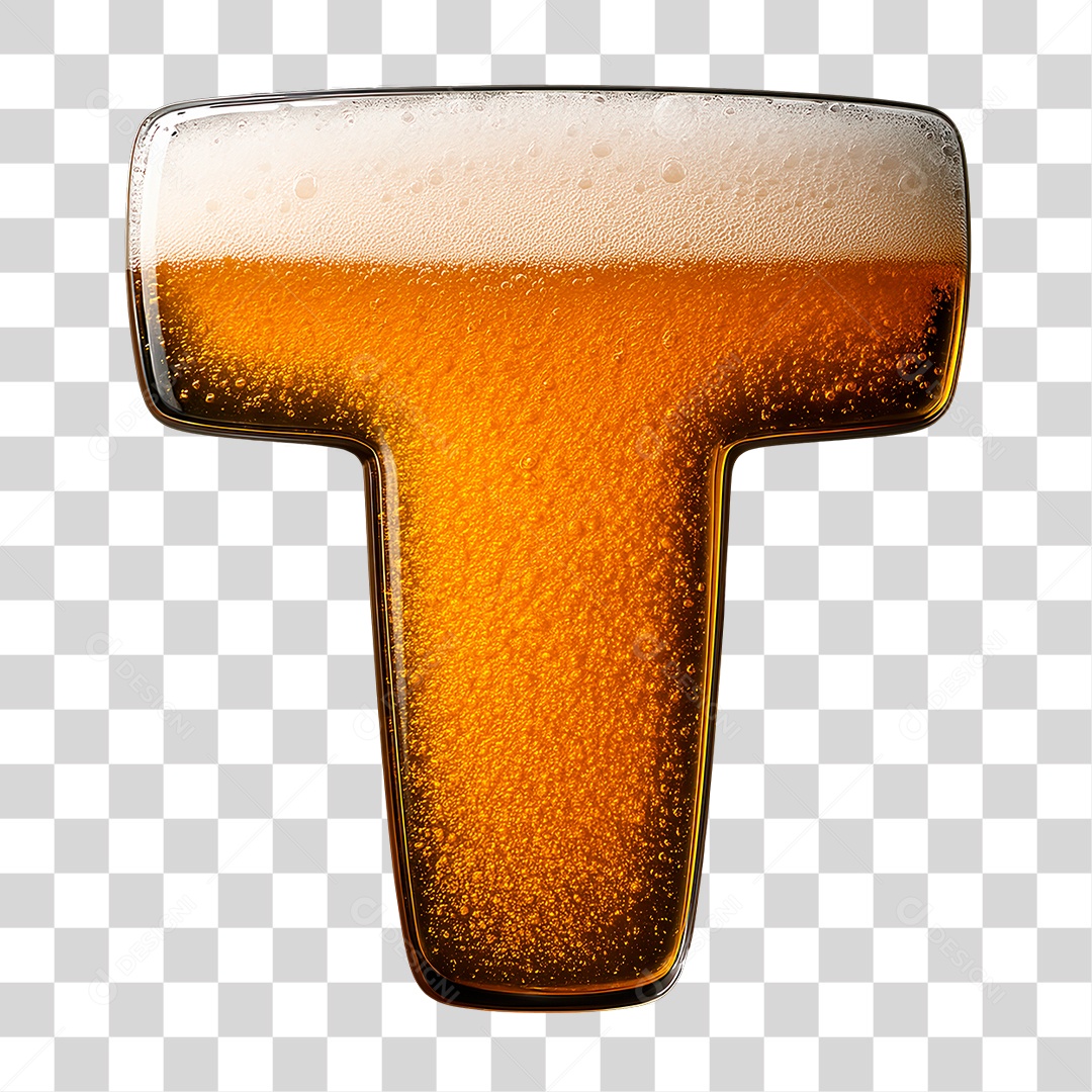 Letra T Preenchido de Bebida PNG Transparente