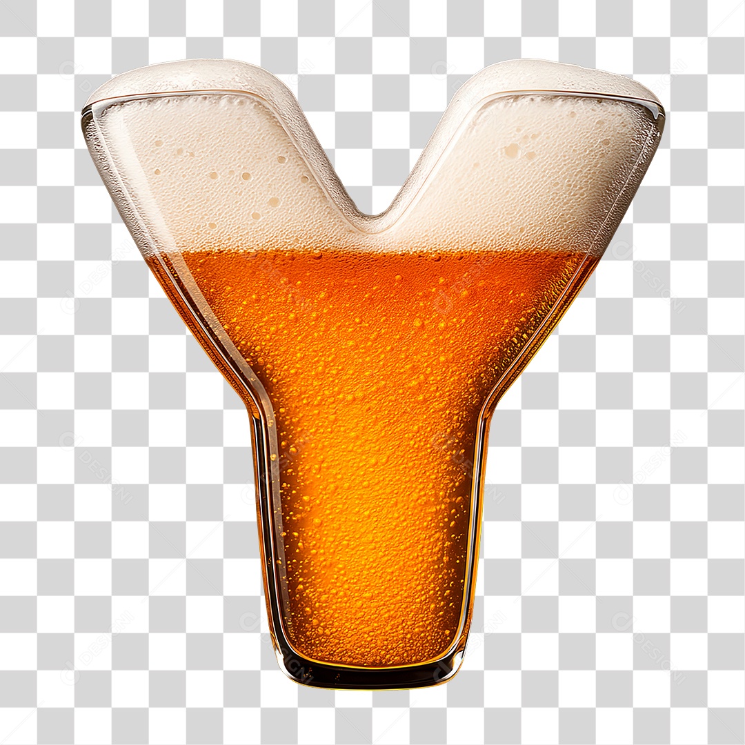 Letra Y Preenchido de Bebida PNG Transparente