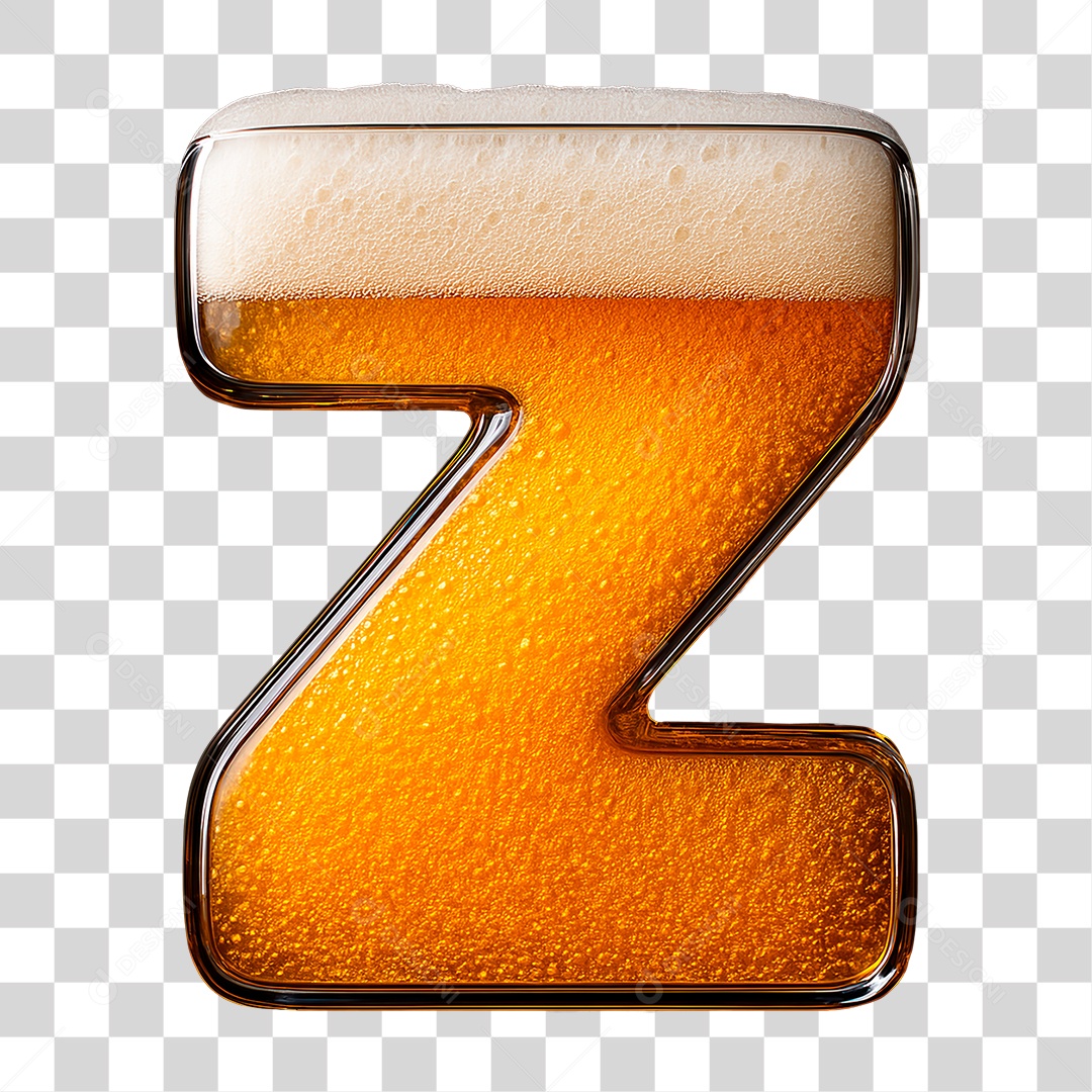 Letra Z Preenchido de Bebida PNG Transparente