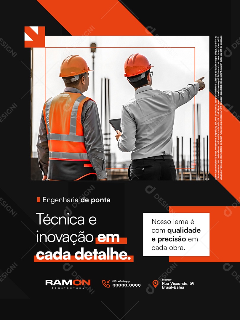 Construtora Engenharia de Ponta Social Media PSD Editável