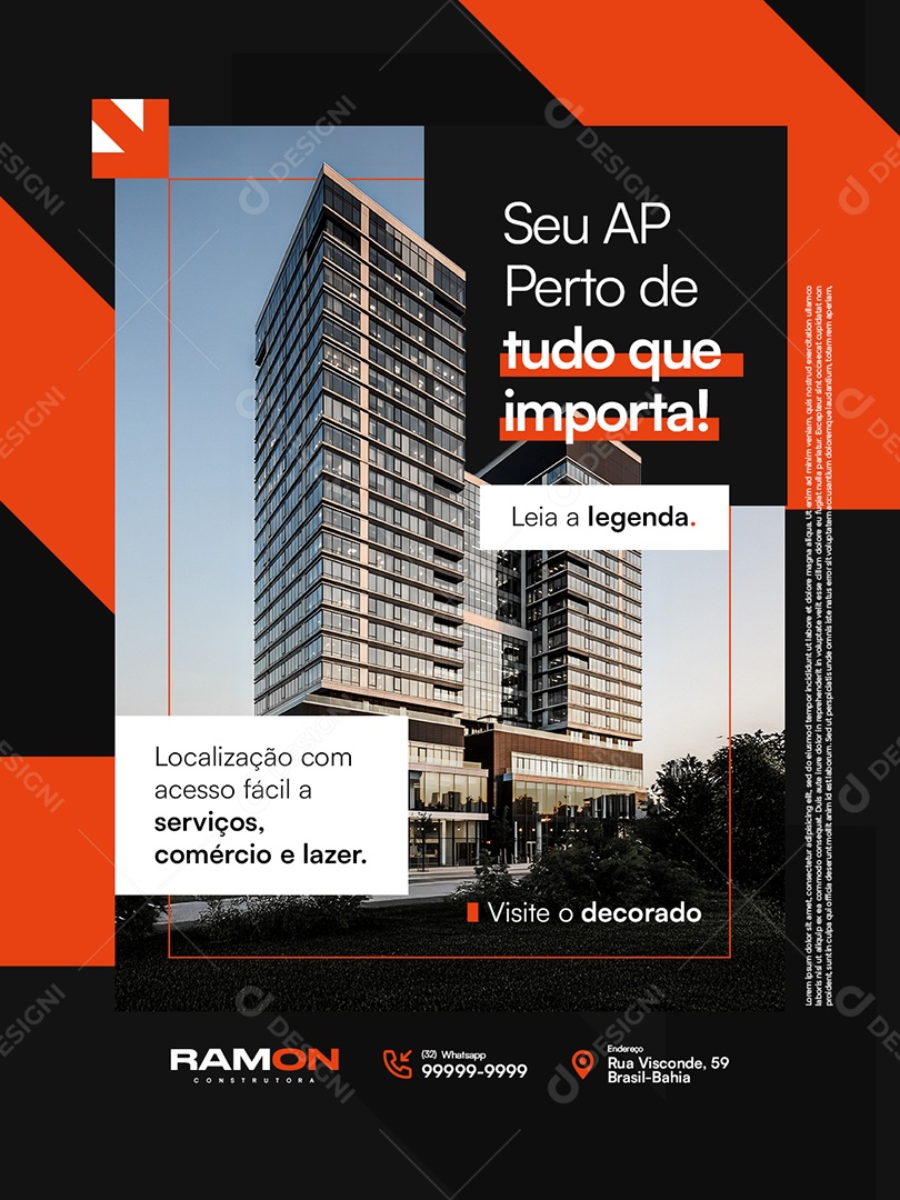 Construtora Seu AP Perto de Tudo Que Importa Social Media PSD Editável