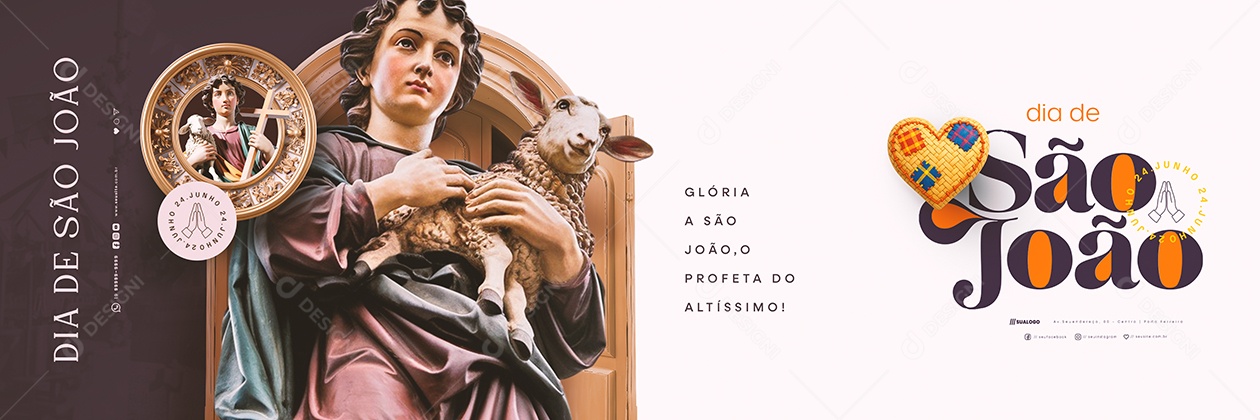 Carrossel Dia de São João 24 de Junho Social Media PSD Editável