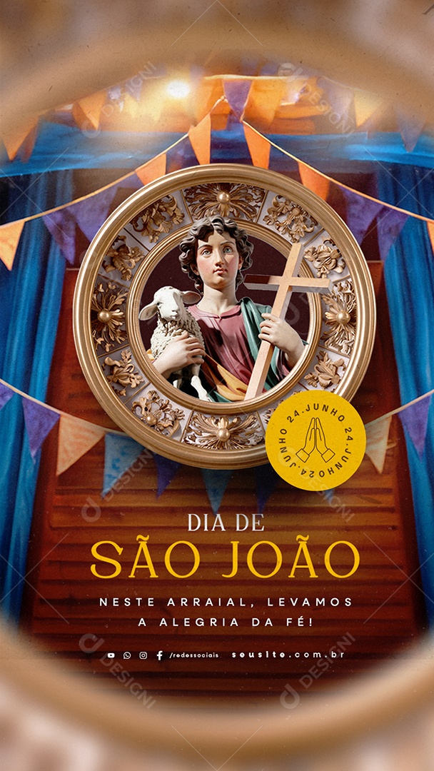 Story Dia de São João 24 de Junho Social Media PSD Editável