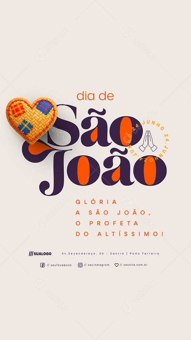 Story Dia de São João 24 de Junho Social Media PSD Editável