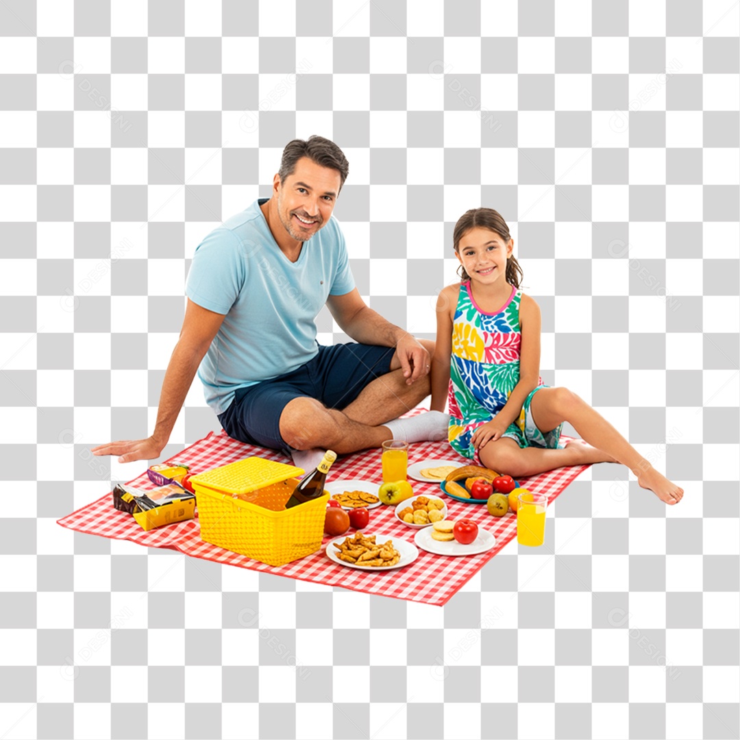 Pai e Filha Sorrindo PNG Transparente