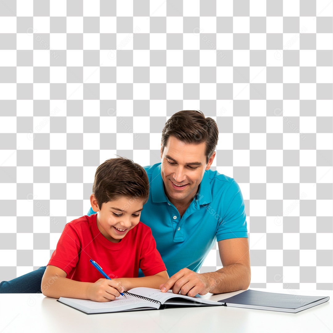 Pai Ensinando Seu Filho PNG Transparente
