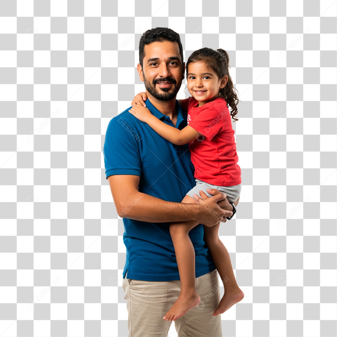Pai e Filha Sorrindo PNG Transparente