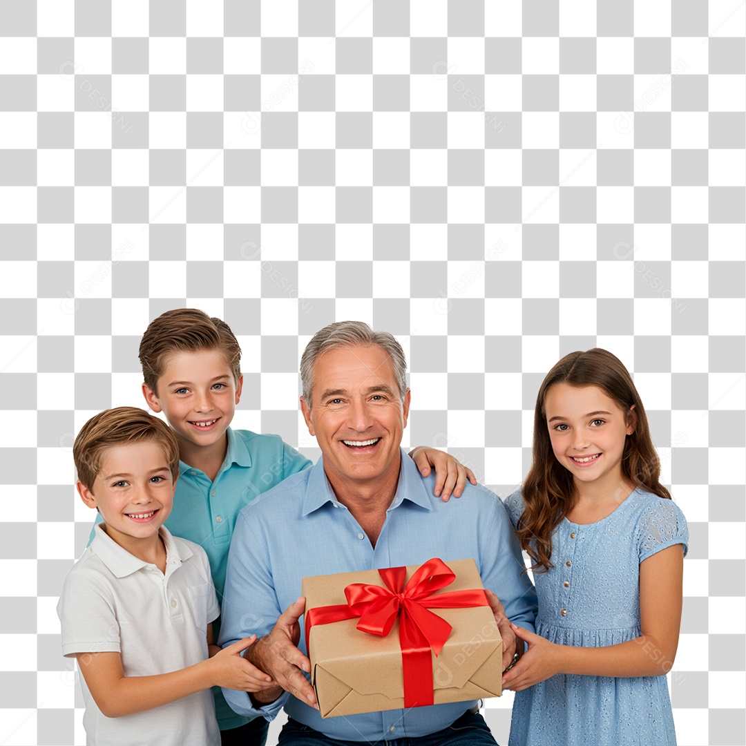 Crianças Dando Presente PNG Transparente