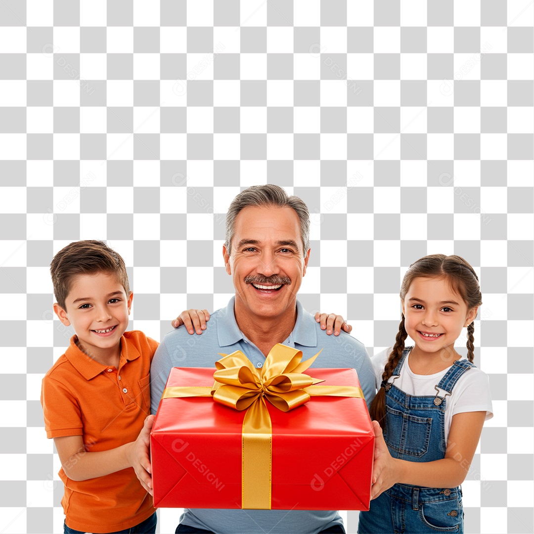 Crianças Dando Presente PNG Transparente