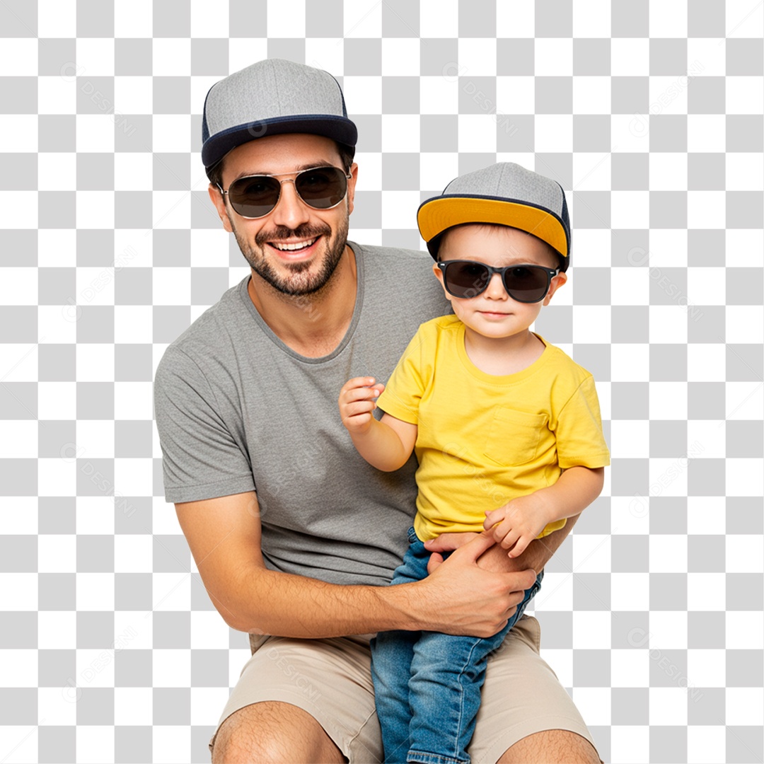 Pai Segurando Filho PNG Transparente