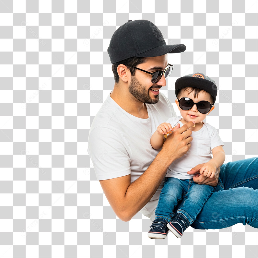 Pai Segurando Filho PNG Transparente
