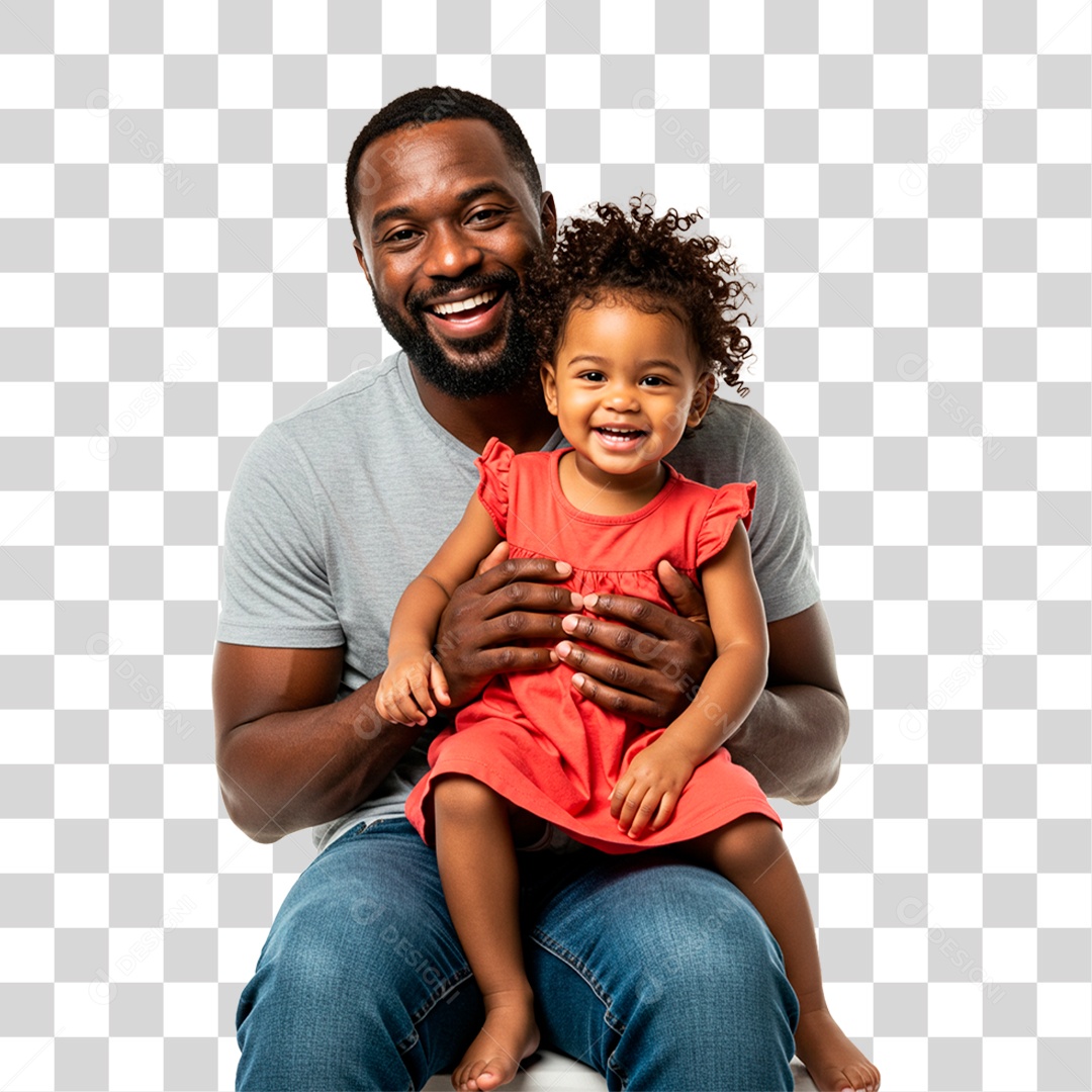 Pai Segurando Filha PNG Transparente