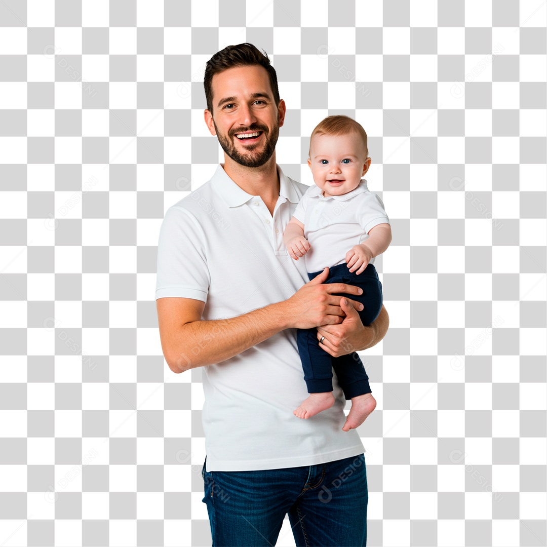 Pai Segurando Filho PNG Transparente