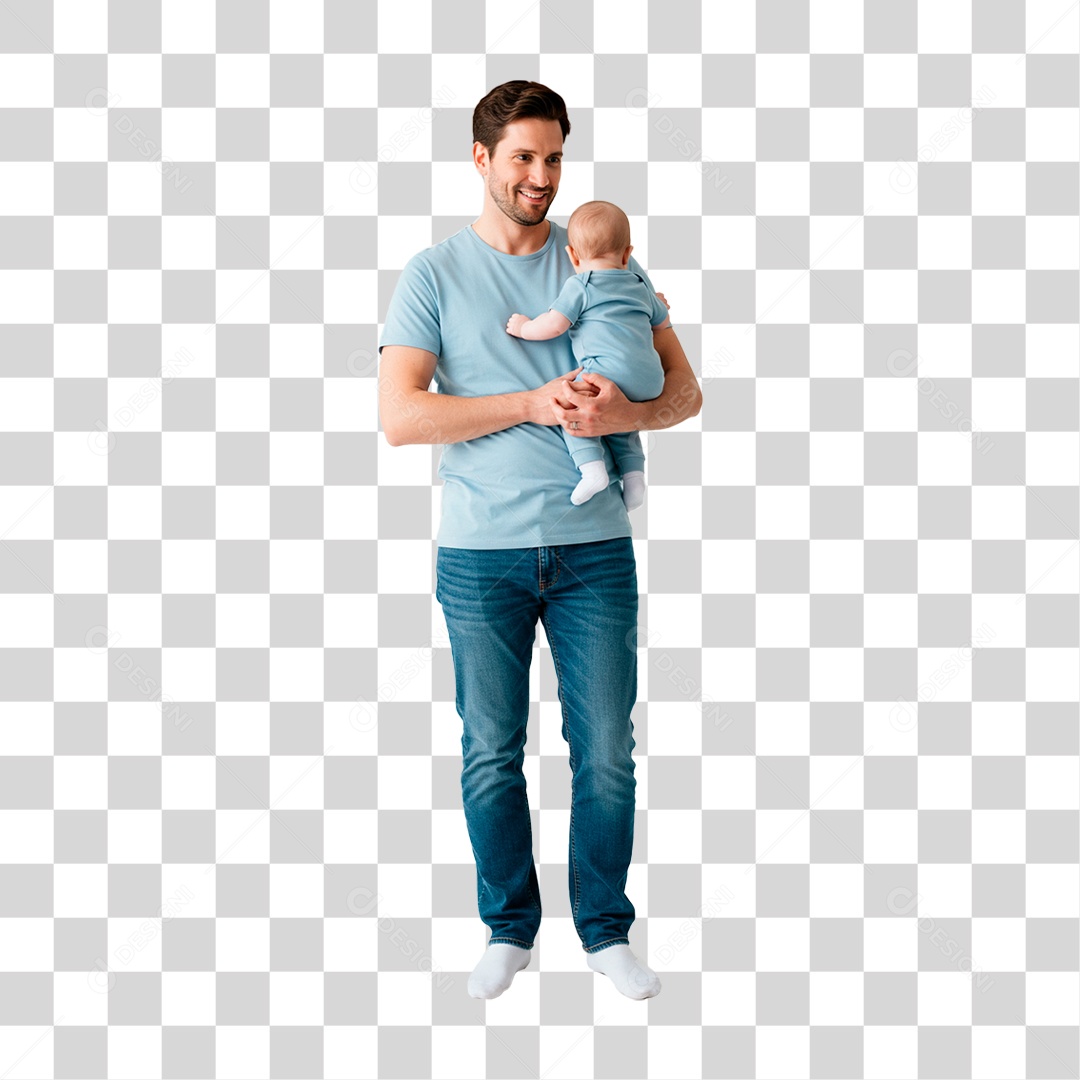 Pai Segurando Filho PNG Transparente