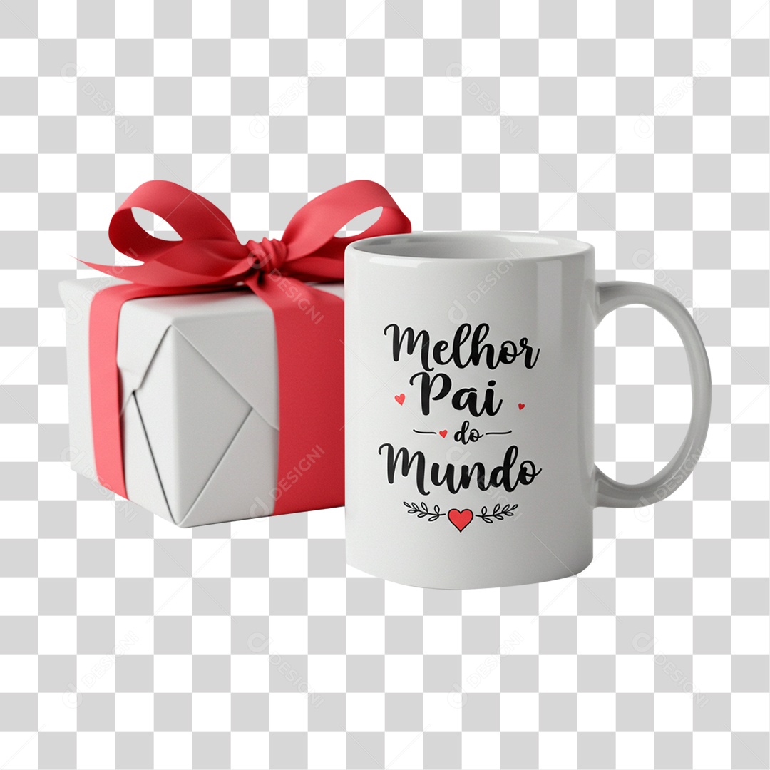 Caneca Dia dos Pais PNG Transparente