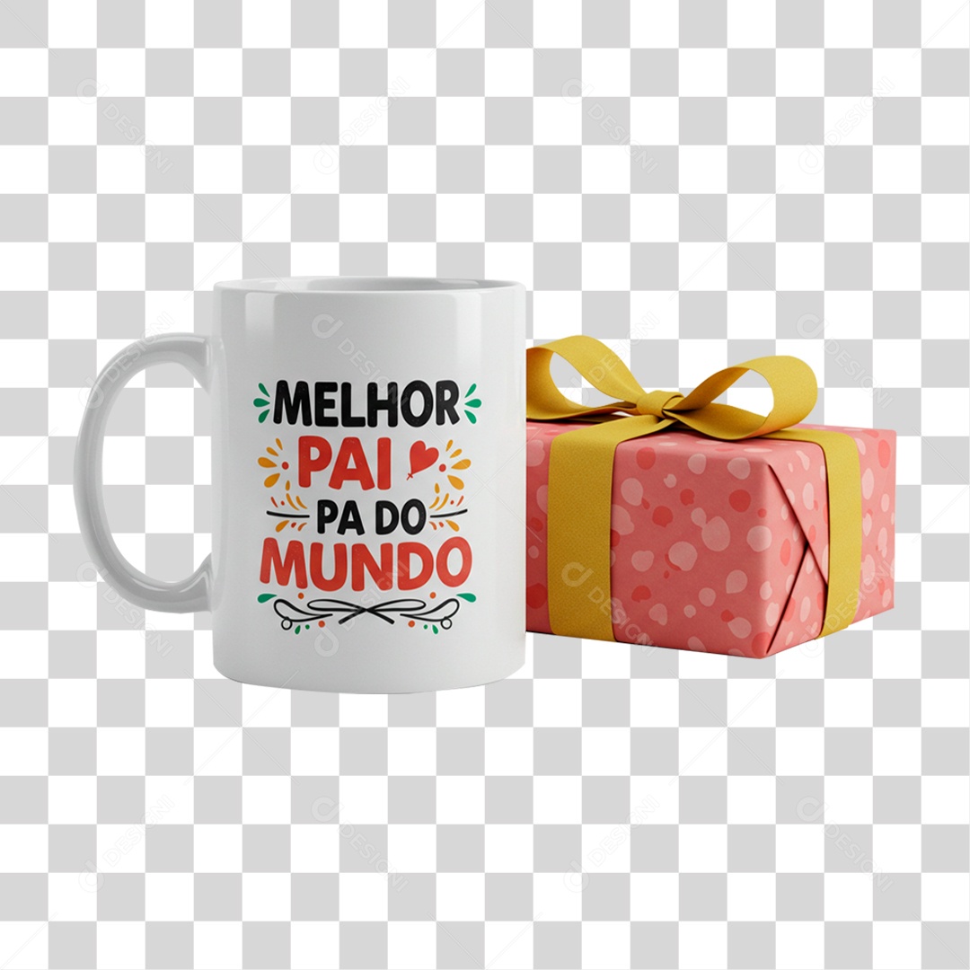 Caneca Dia dos Pais PNG Transparente