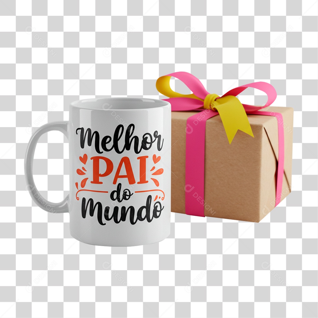 Caneca Dia dos Pais PNG Transparente