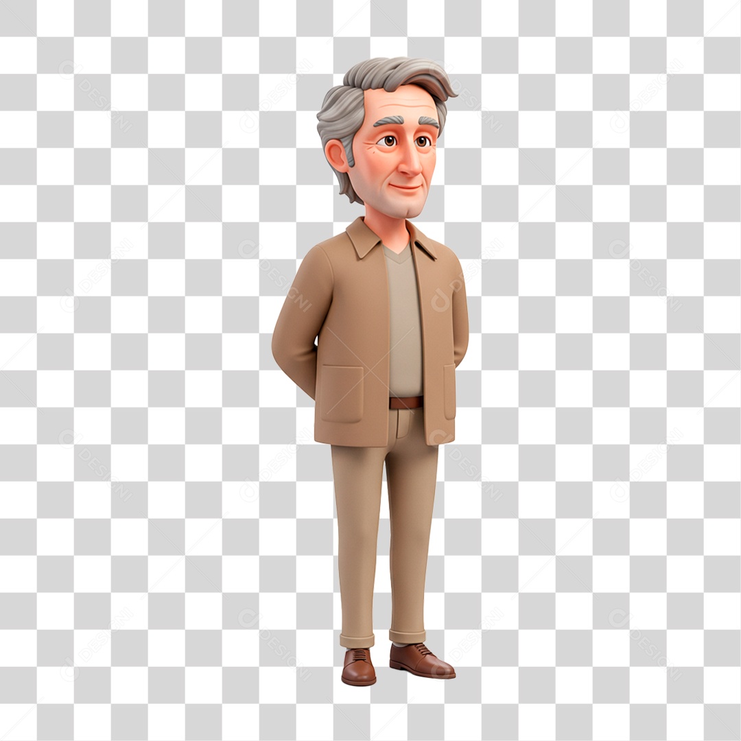 Personagem Homem de Terno PNG Transparente