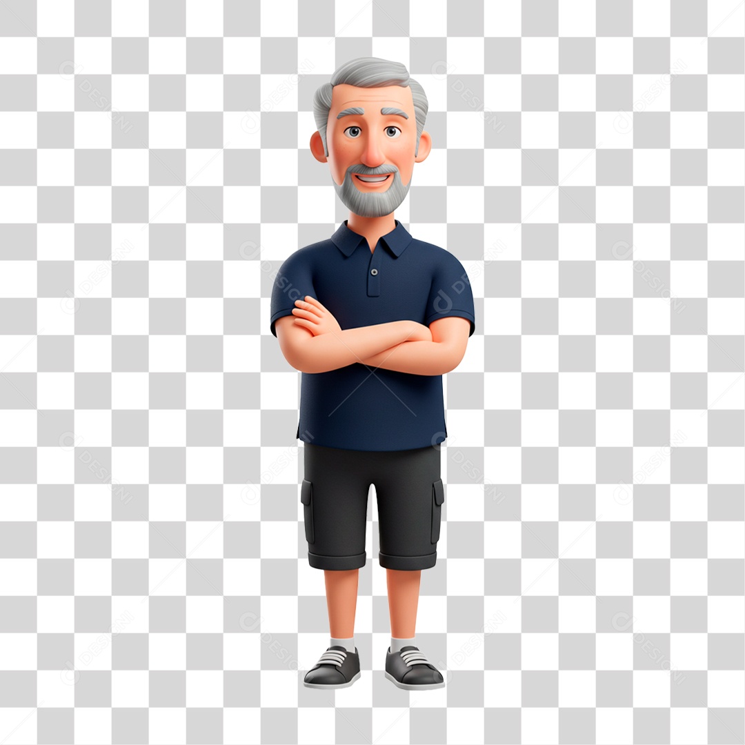 Personagem Homem Sorrindo PNG Transparente