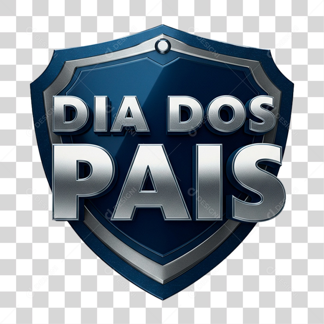 Selo 3D Dia dos Pais PNG Transparente