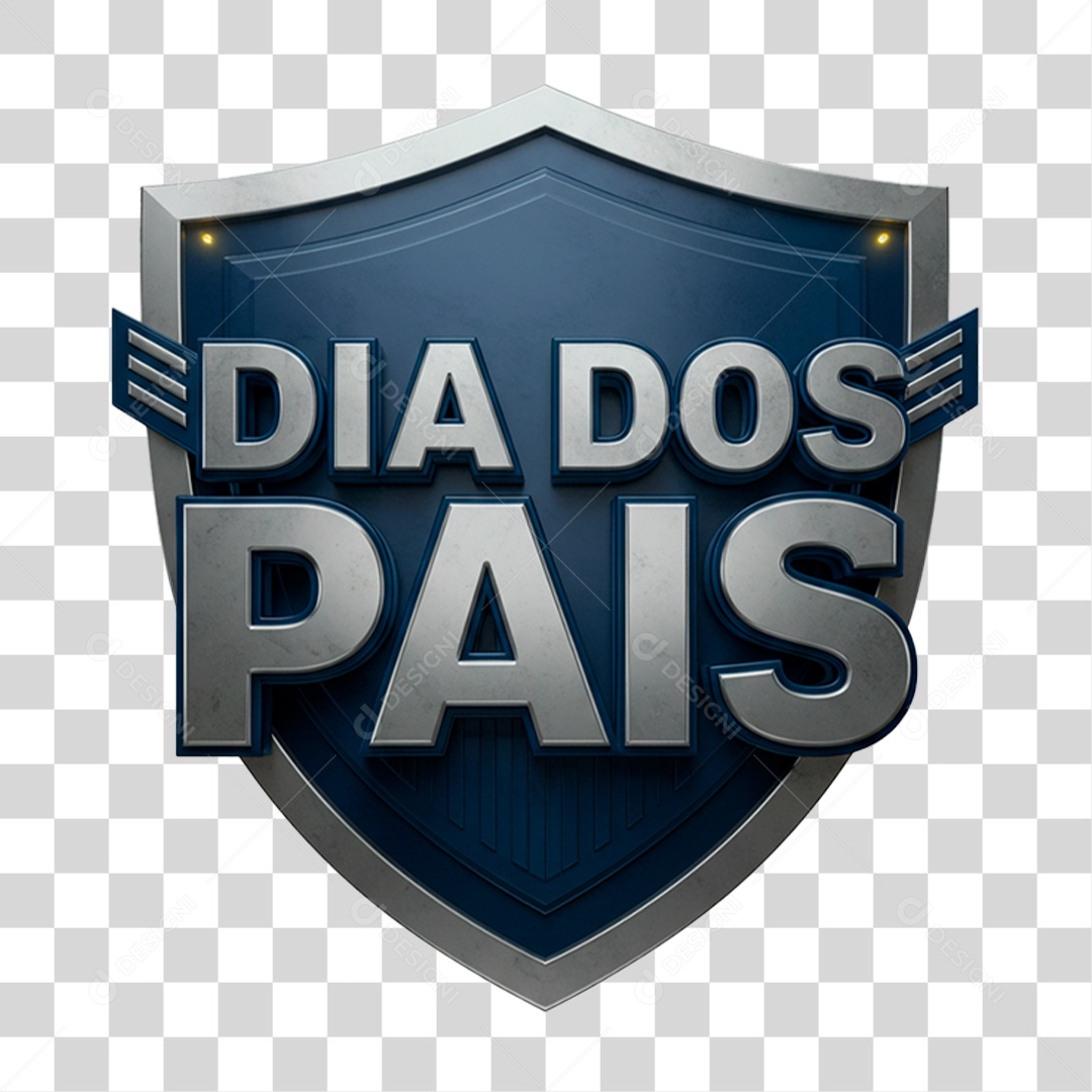 Selo 3D Dia dos Pais PNG Transparente