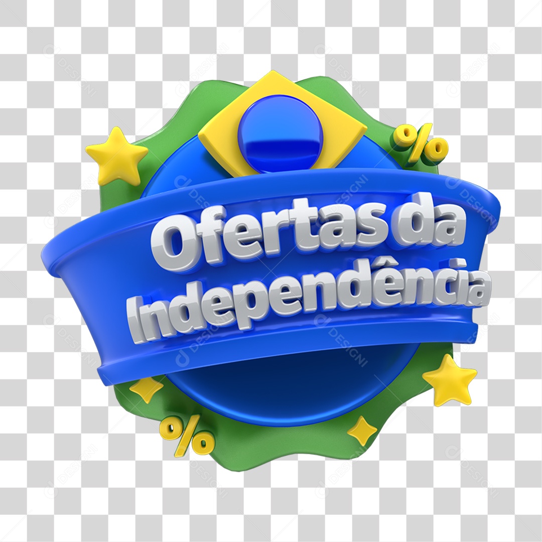 Selo 3D Ofertas da Independência PNG Transparente