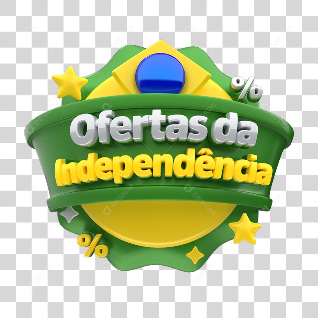 Selo 3D Ofertas da Independência PNG Transparente