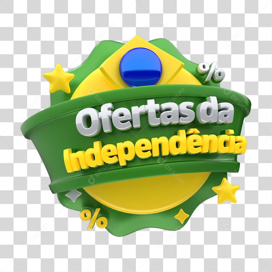 Selo 3D Ofertas da Independência PNG Transparente