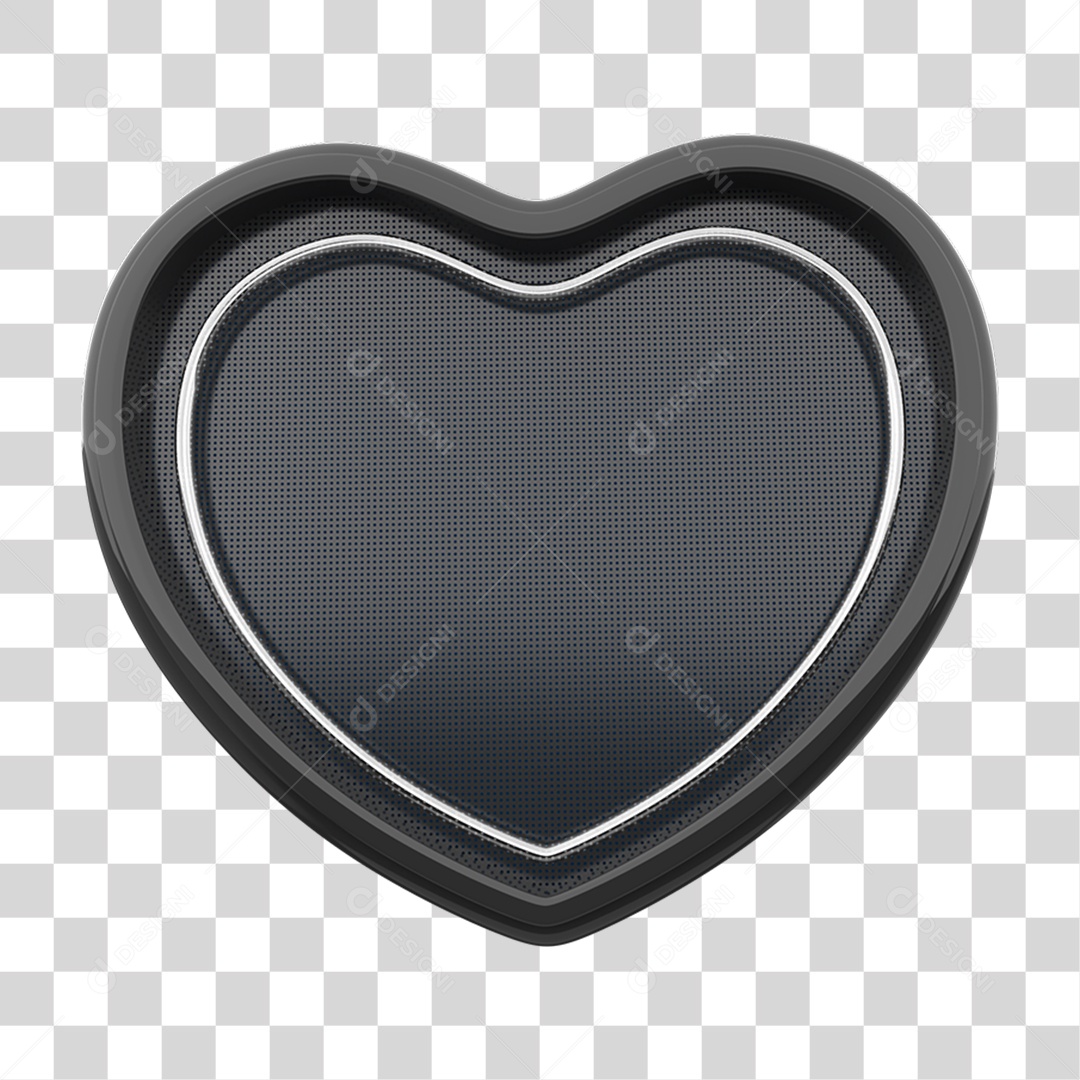 Placa Escudo Coração PNG Transparente