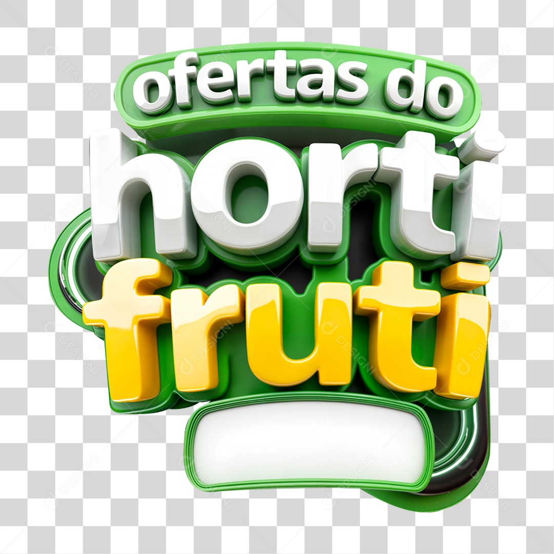 Selo 3D Ofertas do Hortifruti PNG Transparente