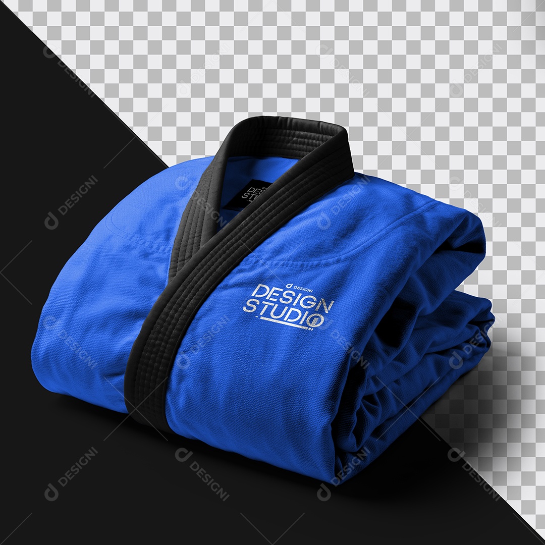 Mockup Uniforme Esportivo Kimono Judô Jiu Jitsu Dobrado PSD Editável