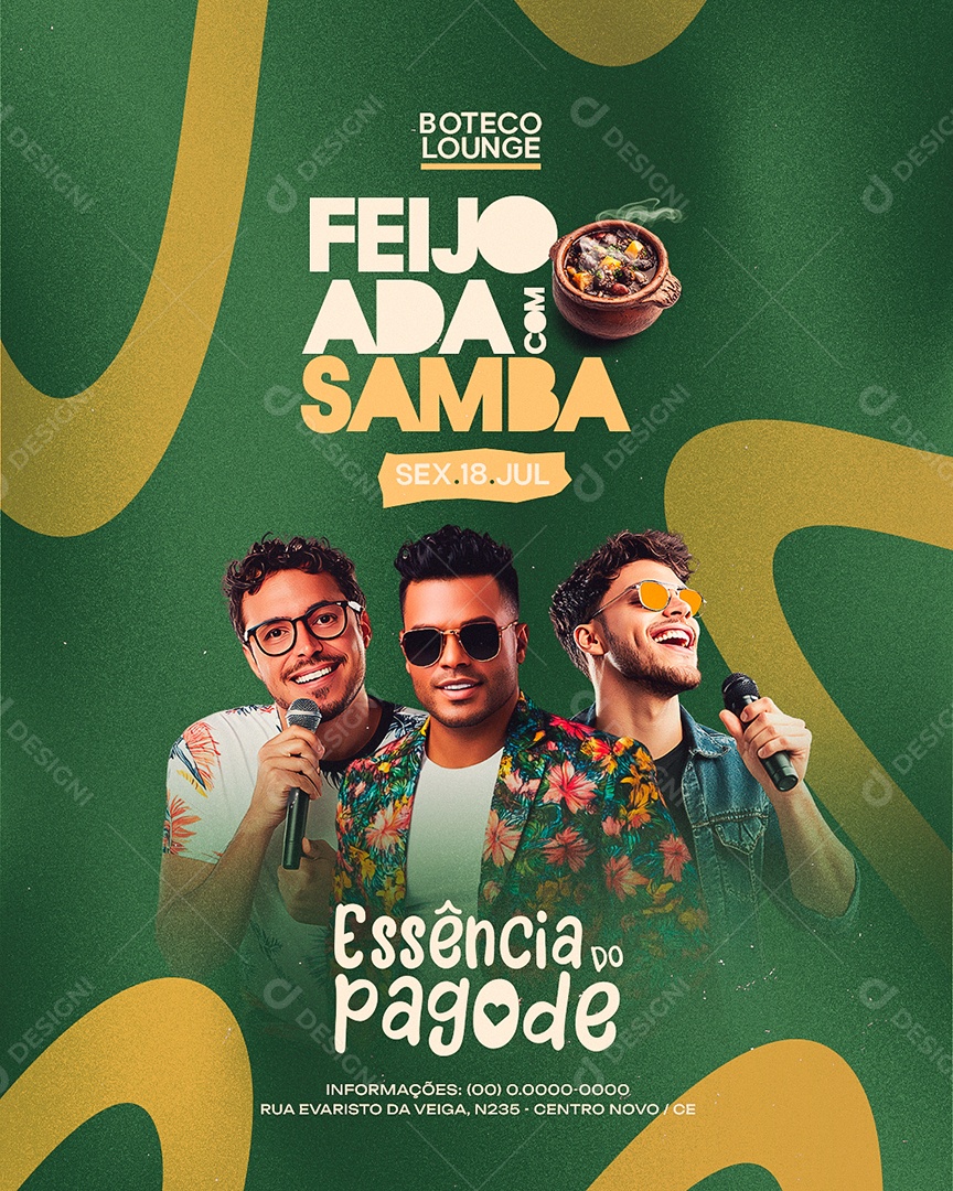 Feijoada com Samba Social Media PSD Editável