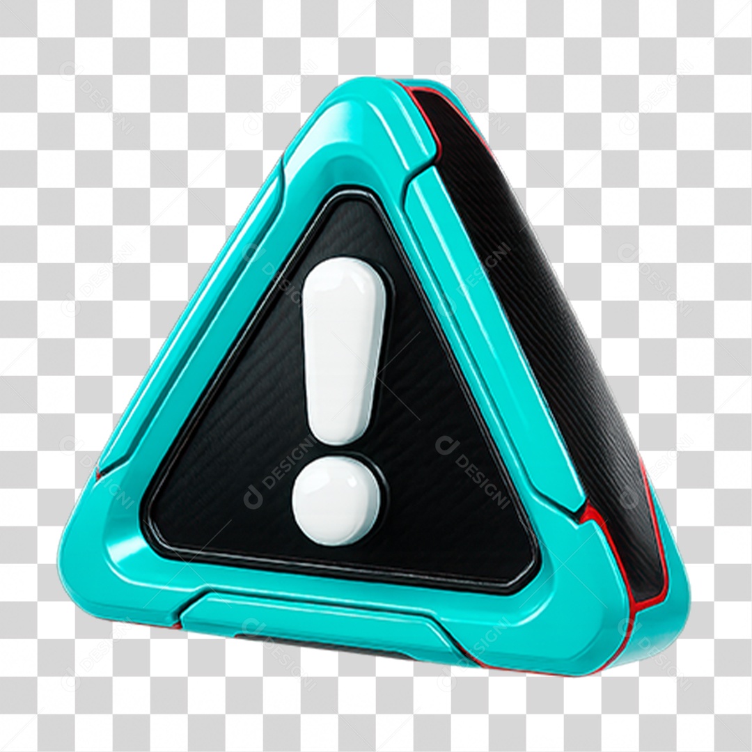 Sinal de Aviso Futurista PNG Transparente