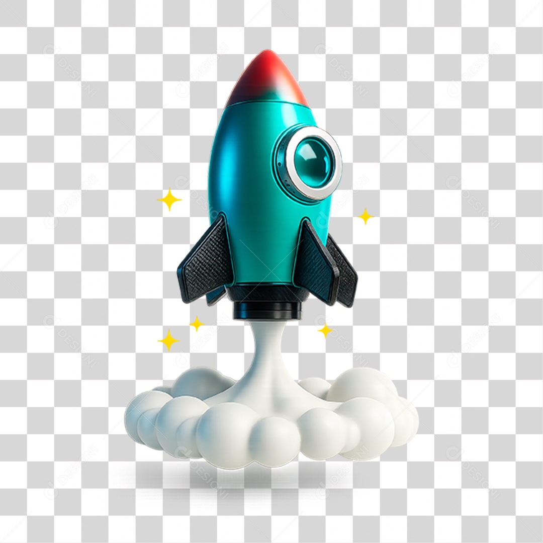 Foguete Espacial Futurista PNG Transparente