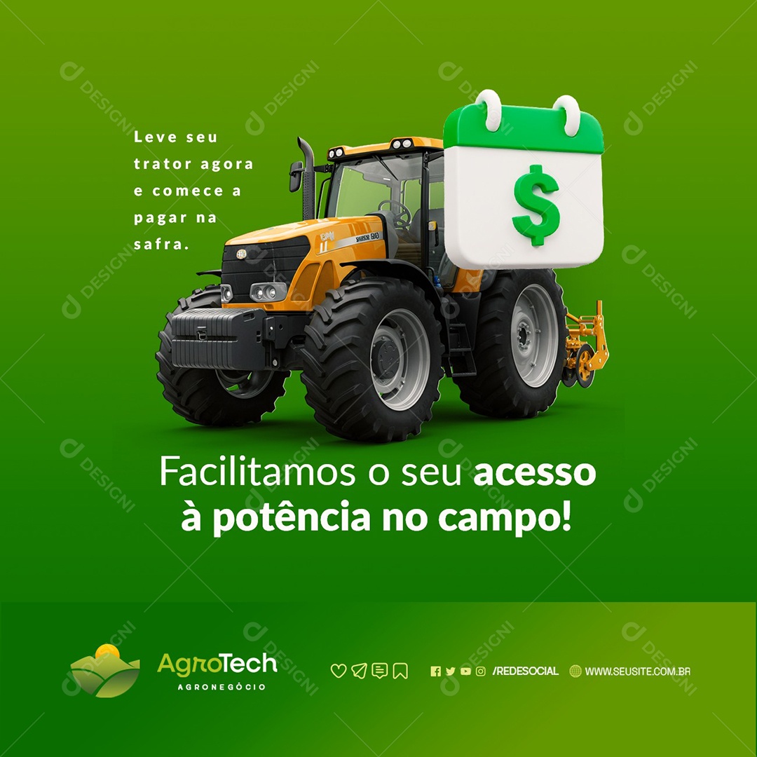 Agropecuária Facilitamos o Seu Acesso Social Media PSD Editável