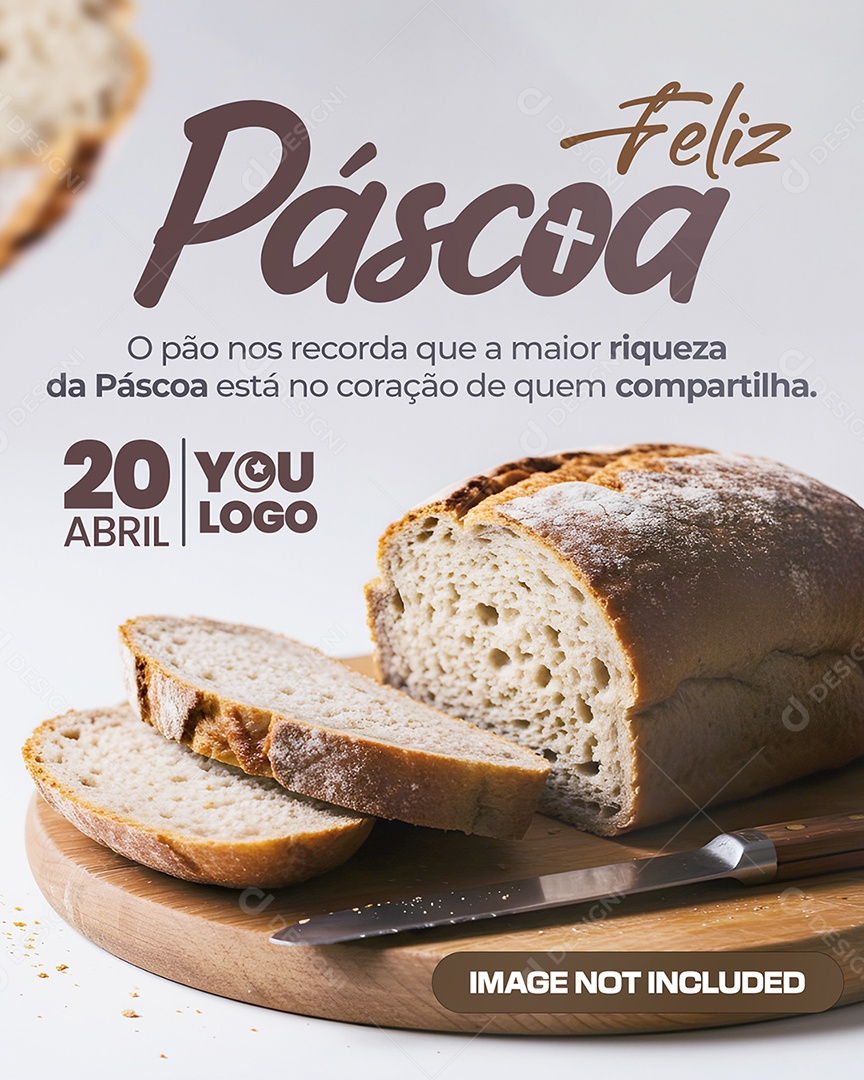 Padaria Feliz Páscoa Social Media PSD Editável