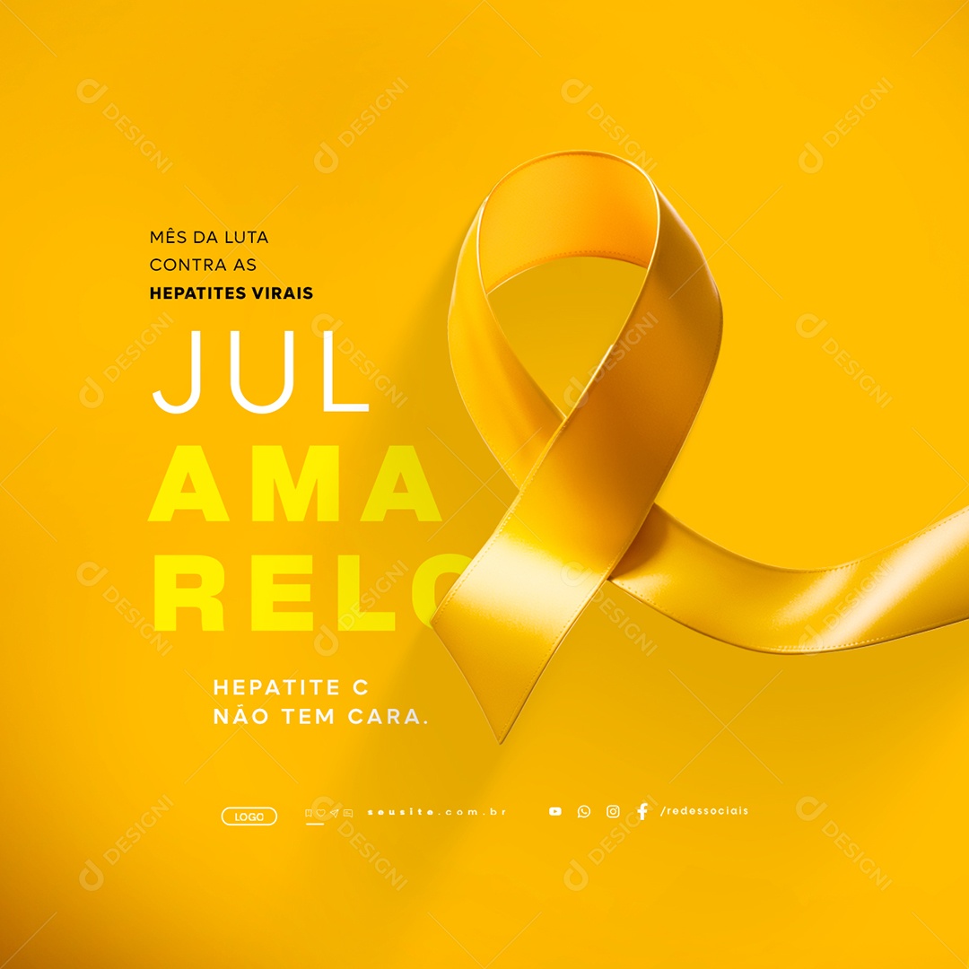 Julho Amarelo Mês Da Luta Contra As Hepatites Virais Social Media PSD Editável