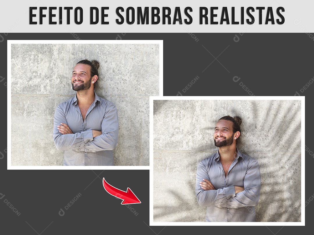 Sobreposições de Sombra Realistas PSD Editável