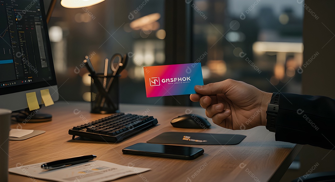 Homem jovem empresário mexendo em seu notebook