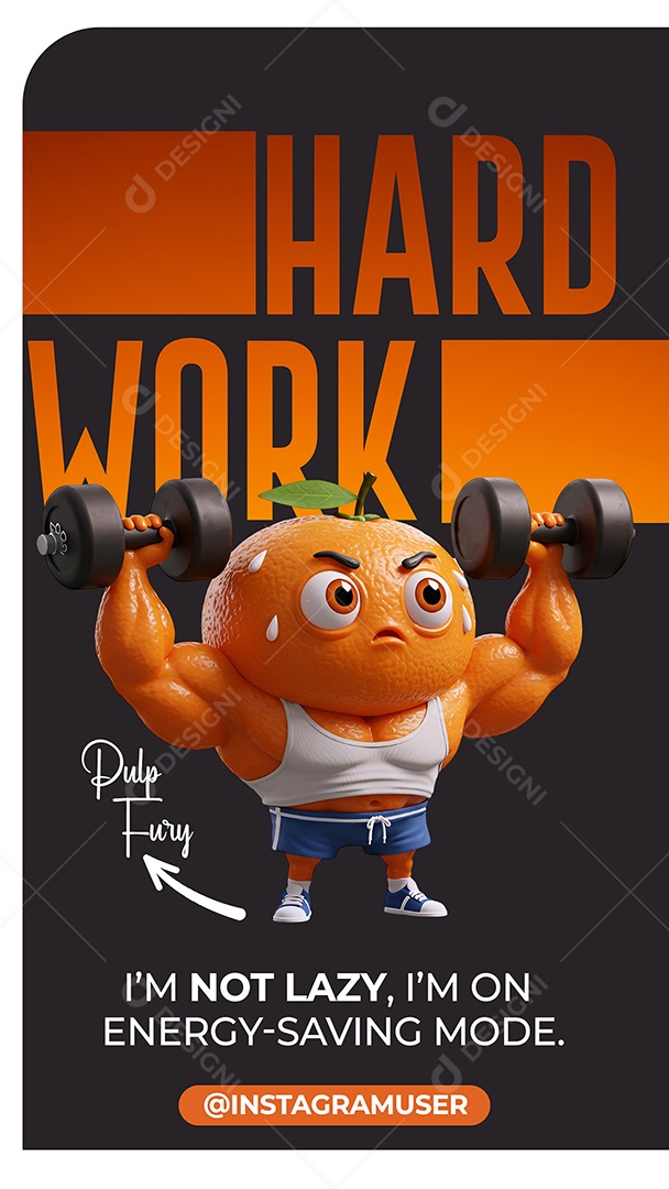 Hard Work Elemento 3D Para Comosição PSD