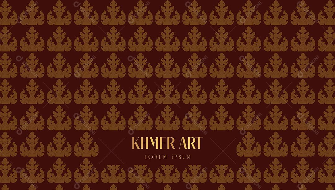 Arte Tradicional do Camboja Khmer Ilustração Vetor EPS