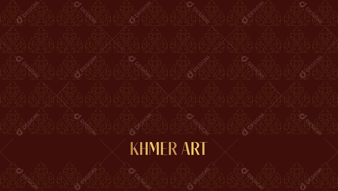 Arte Tradicional do Camboja Khmer Ilustração Vetor EPS