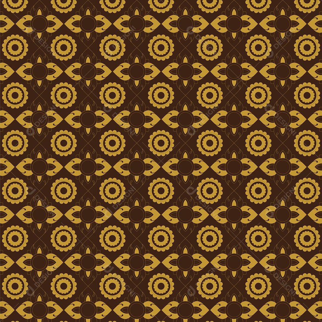 Padrão Geométrico Kbach Khmer Ilustração Vetor EPS