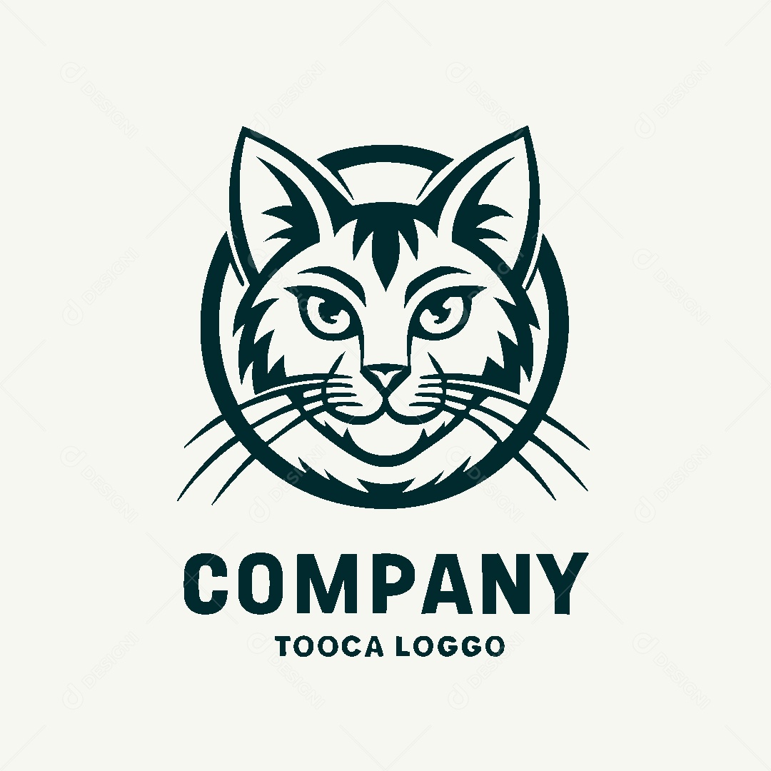 Modelo de Logo de Gato Vetor EPS