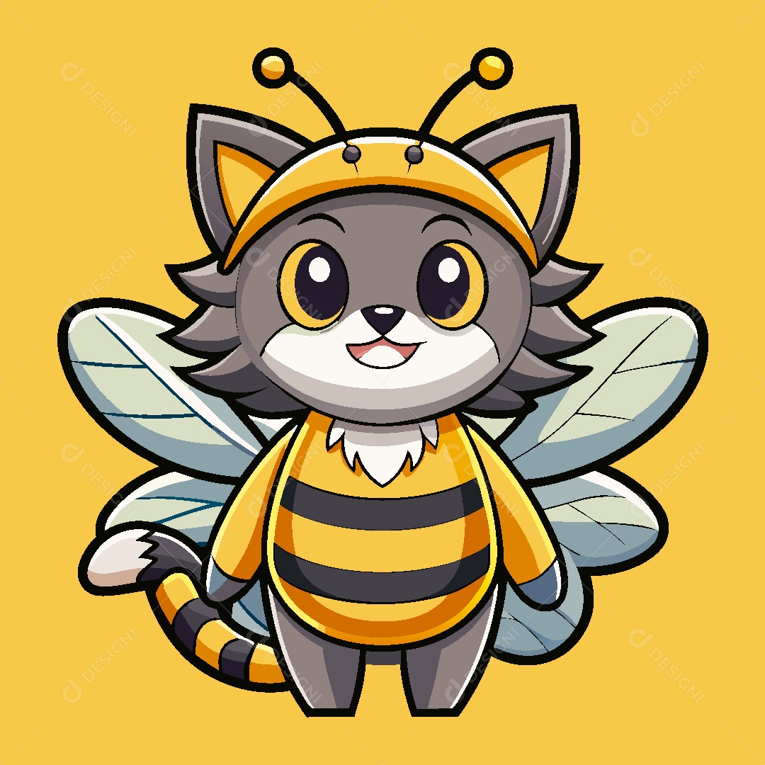 Gato Mascote Ilustração Vetor EPS